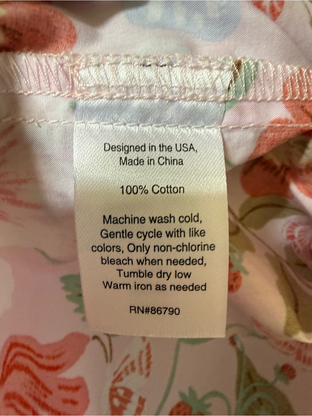 Rifle Paper Co. x The Company Store Pink strawberry Floral Button-Up Pajama Set - Picture 10 of 14